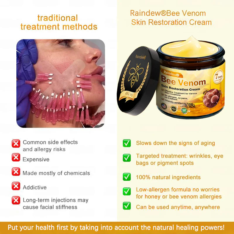 Raindew® Skin Treatment Cream Anti-aging, Hydrating, Skin Repair, Even Tone, Acne and Dark Spot Treatment, Wart and Mole Removal, Psoriasis Relief
