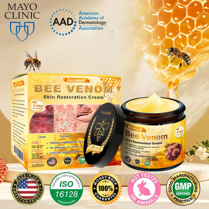 Raindew® Skin Treatment Cream Anti-aging, Hydrating, Skin Repair, Even Tone, Acne and Dark Spot Treatment, Wart and Mole Removal, Psoriasis Relief